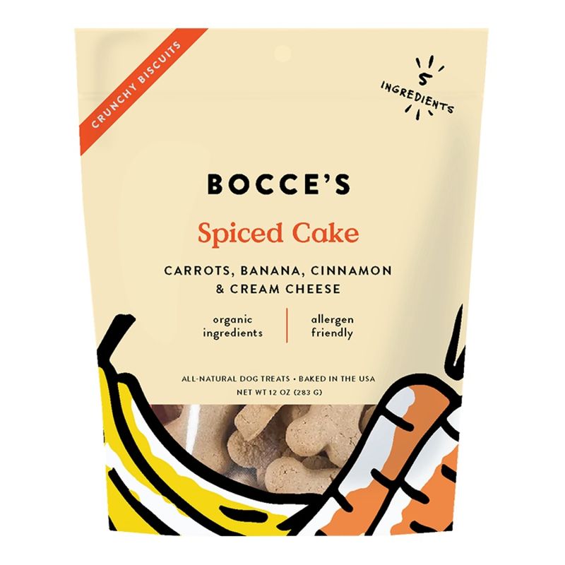 Bocce&#39;s Dog Crunchy Biscuits Spiced Cake 12oz