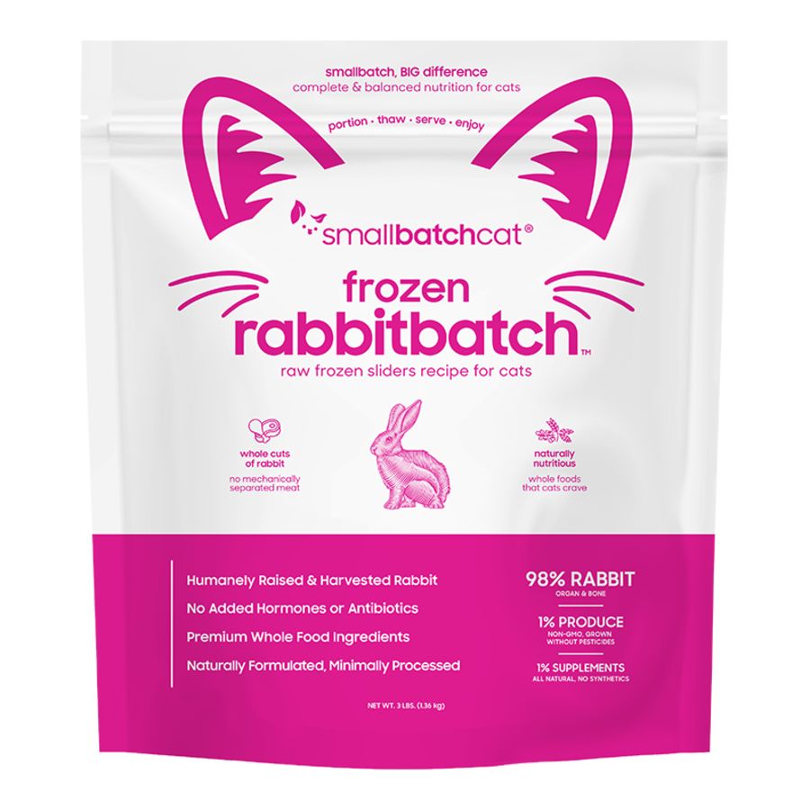 Small Batch Cat Frozen Rabbit Sliders 3lb