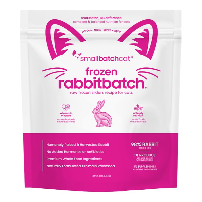 Small Batch Cat Frozen Rabbit Sliders 3lb