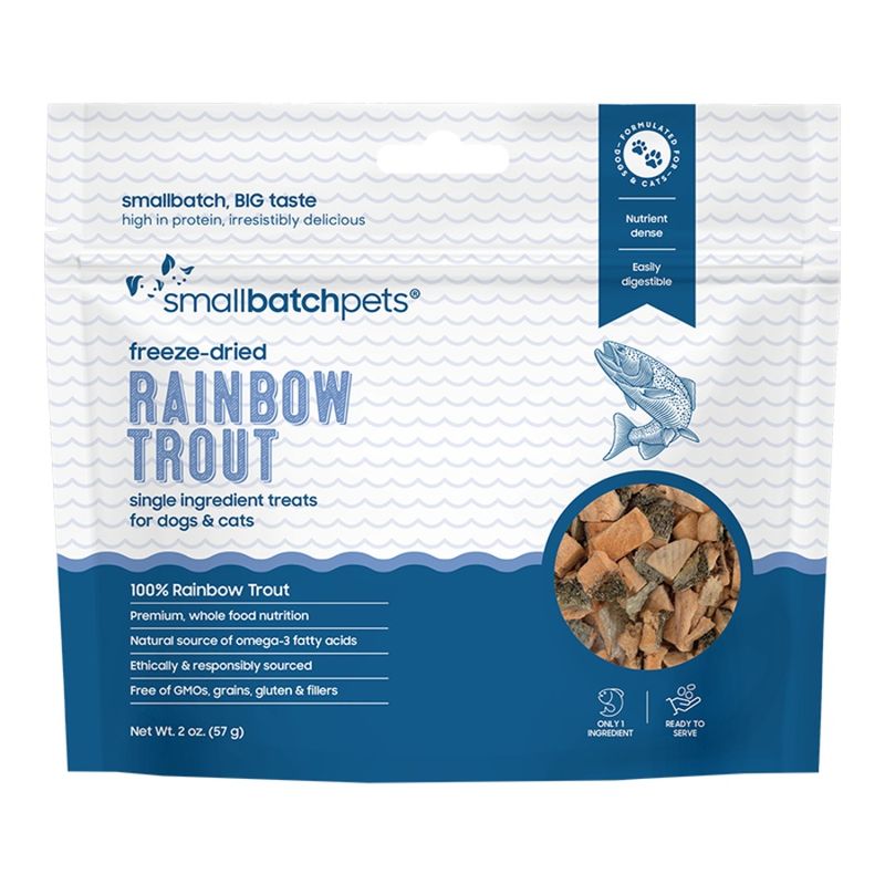 Small Batch Dog &amp; Cat Freeze-Dried Rainbow Trout Treat 2oz