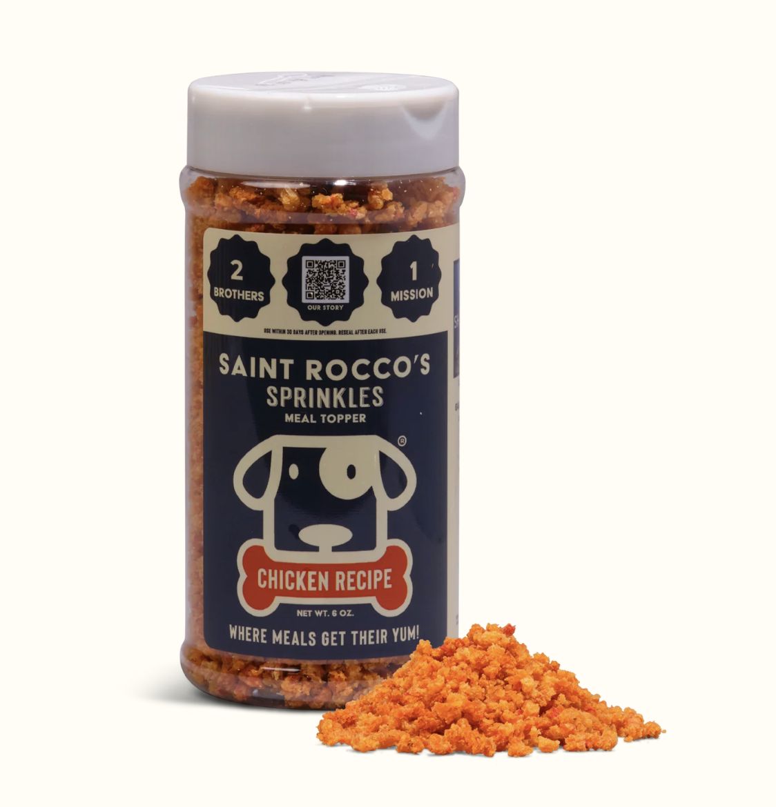 Saint Rocco&#39;s Dog Sprinkles Chicken Topper 6oz