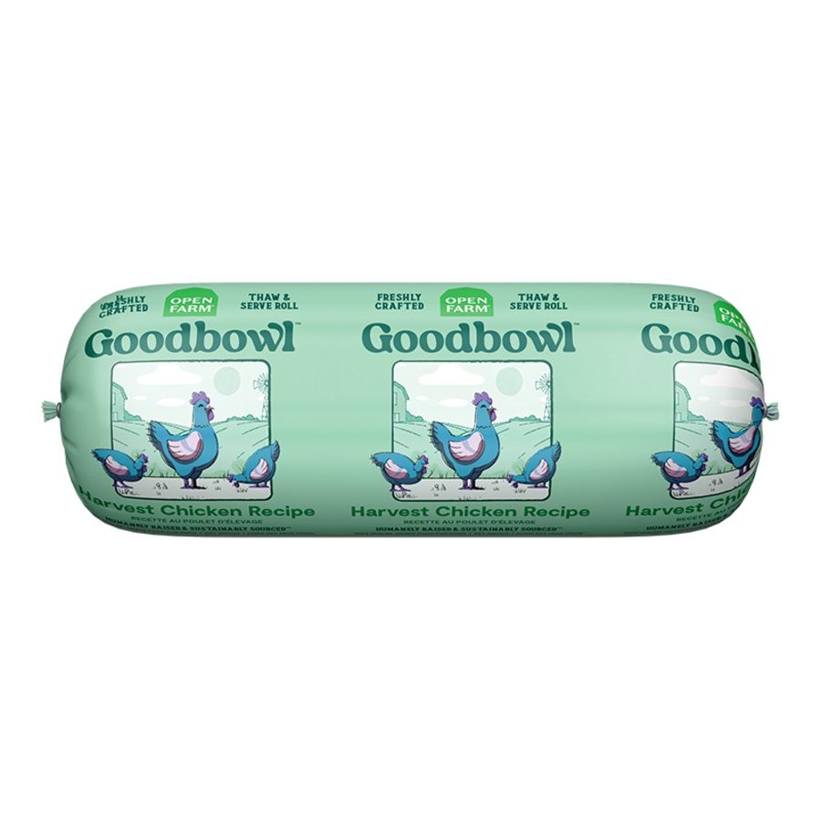 Open Farm Dog Frozen Goodbowl Roll Harvest Chicken 28oz