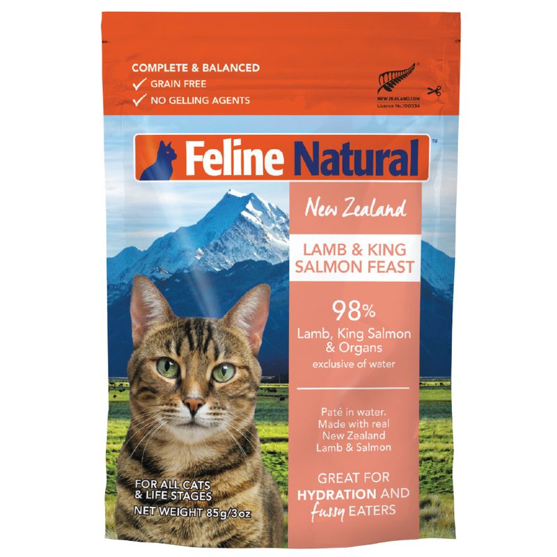 Feline Natural Cat Pouch Lamb &amp; King Salmon 3oz