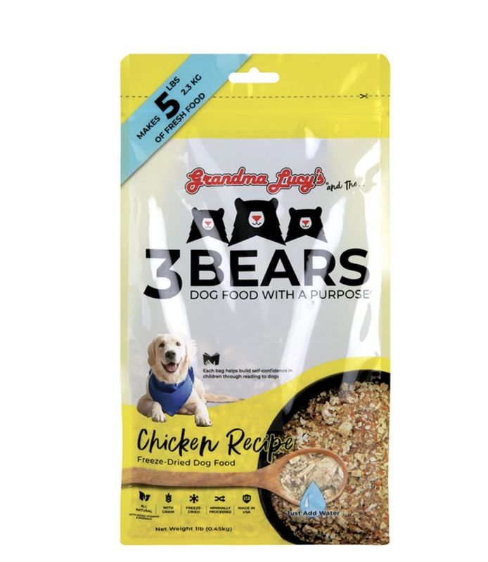 Grandma Lucy&#39;s 3 Bears Dog Freeze Dried Chicken 1lb