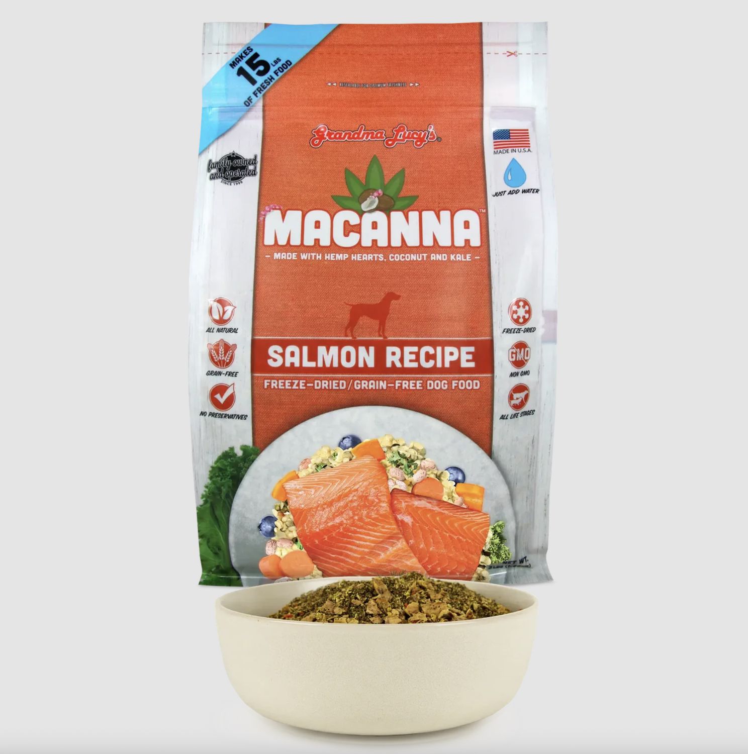 Grandma Lucy&#39;s Dog Freeze Dried Macanna Salmon Grain Free 1lb