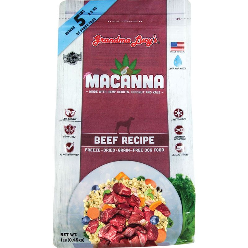 Grandma Lucy&#39;s Dog Freeze Dried Macanna Beef Grain Free 1lb