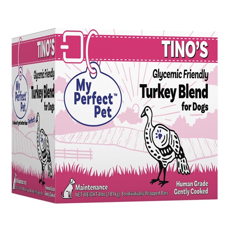 My Perfect Pet Dog Frozen Grain Free Tino's Glycemic Friendly Turkey 4lb