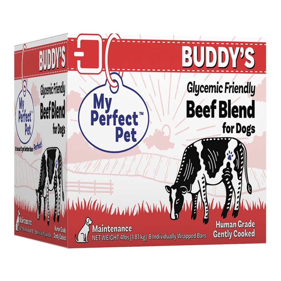 My Perfect Pet Dog Frozen Grain Free Buddy&#39;s Glycemic Friendly Beef 4lb