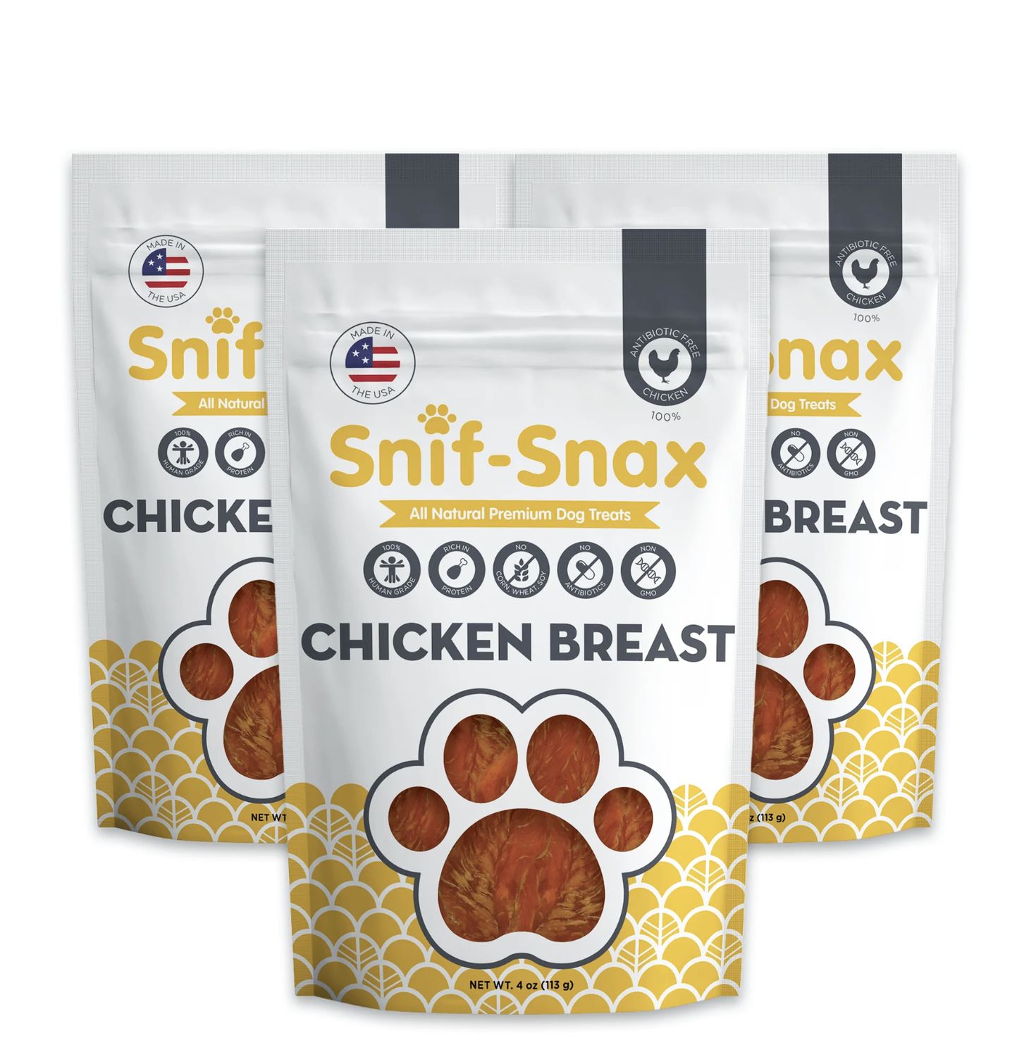 Snif Snax Dog Treat Chicken Breast 4oz
