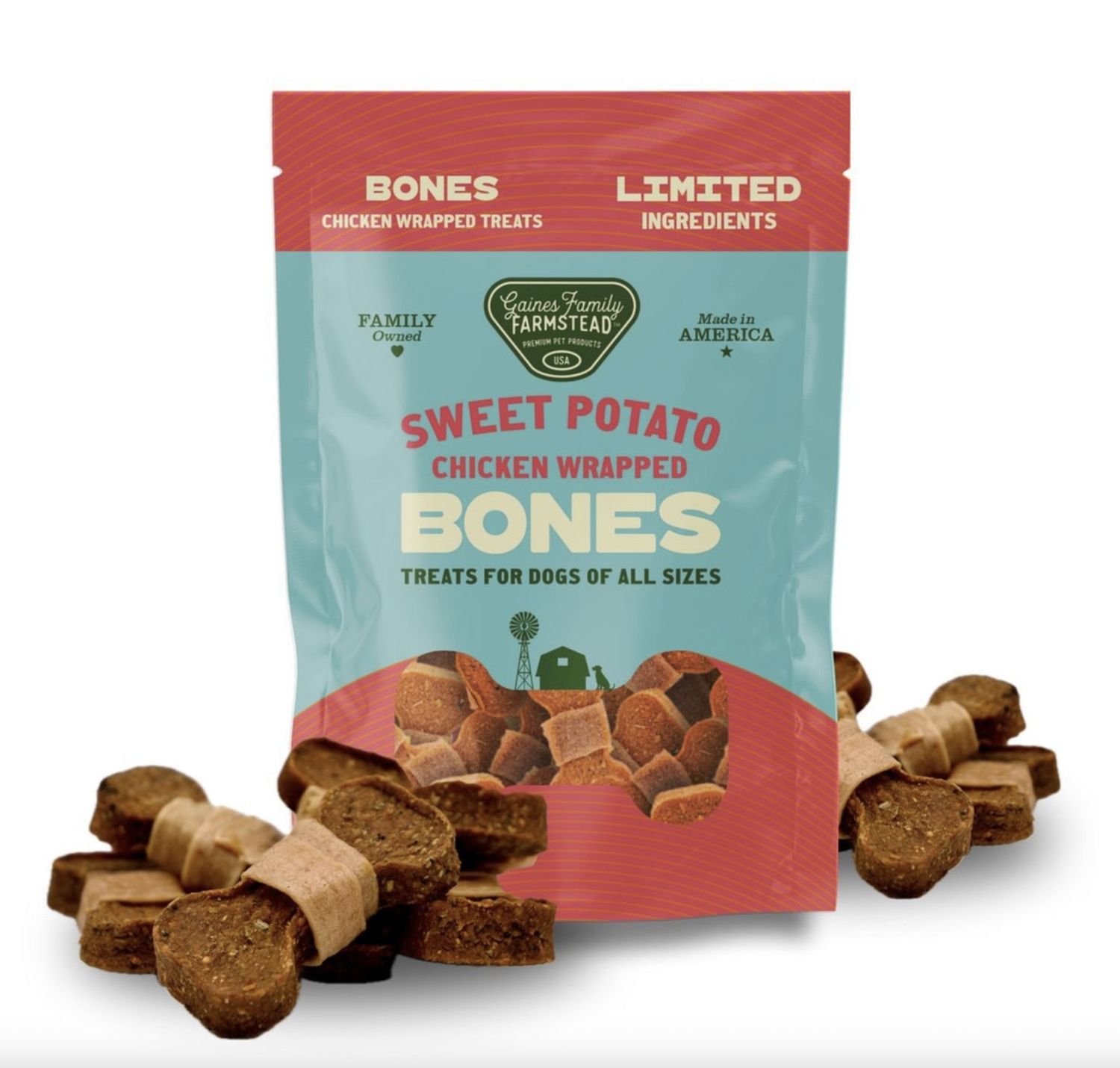 Gaines Family Farmstead Sweet Potato Bone Wrapped with Chicken 8oz