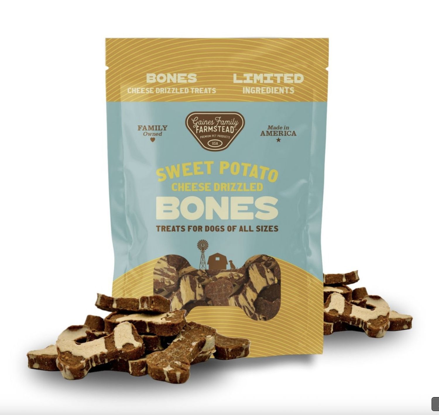 Gaines Family Farmstead Cheese Drizzled Sweet Potato Bone 8oz