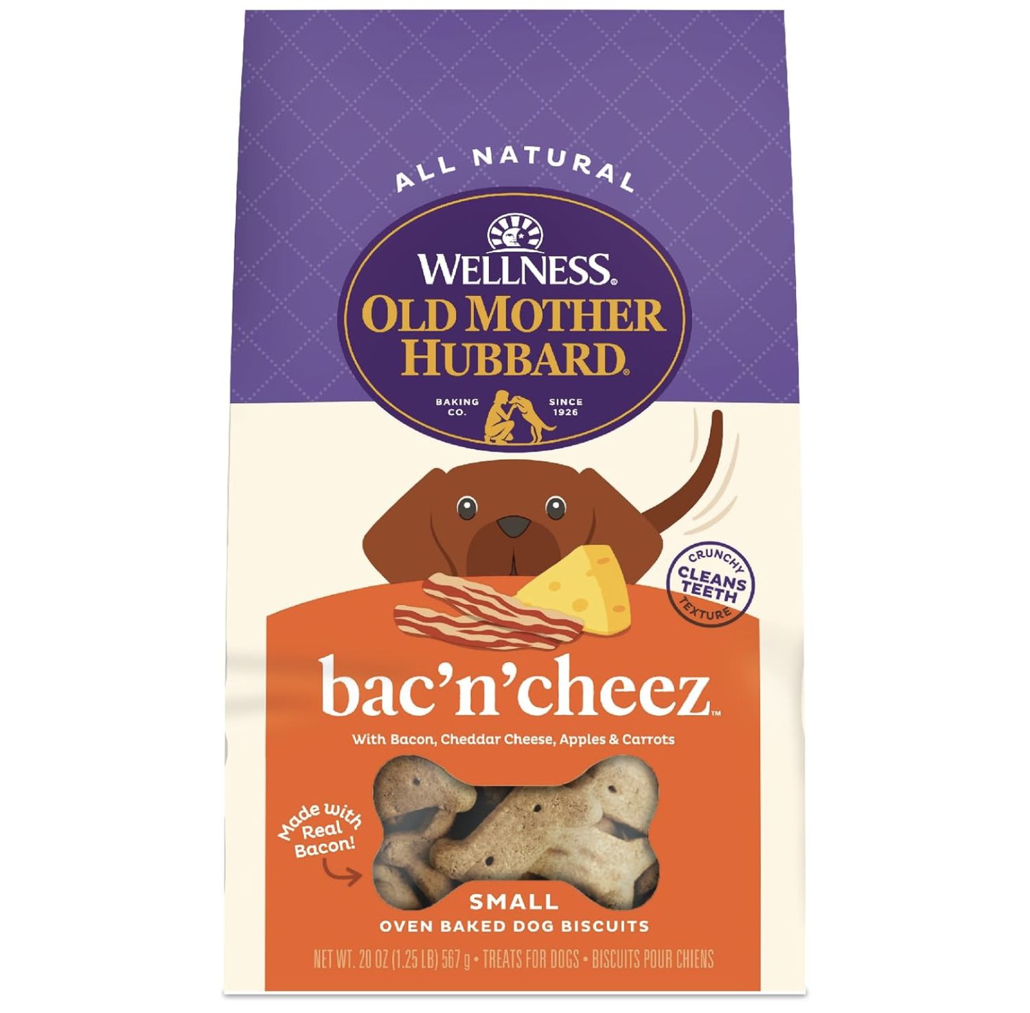 Old Mother Hubbard Dog Biscuits Bac&#39;N&#39;Cheez, Size: Small 20oz