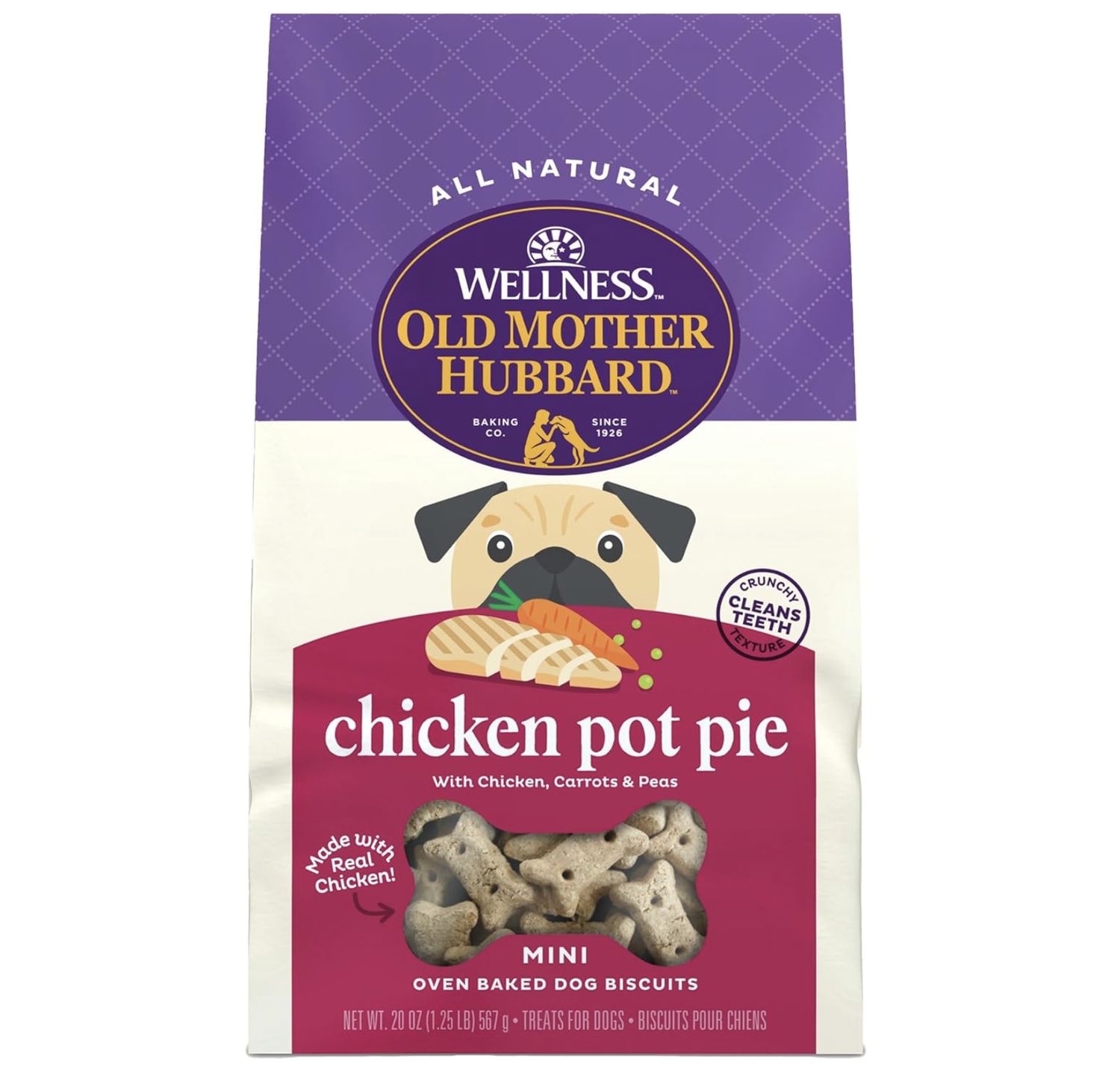 Old Mother Hubbard  Dog Biscuits Chicken Pot Pie Mini 20oz
