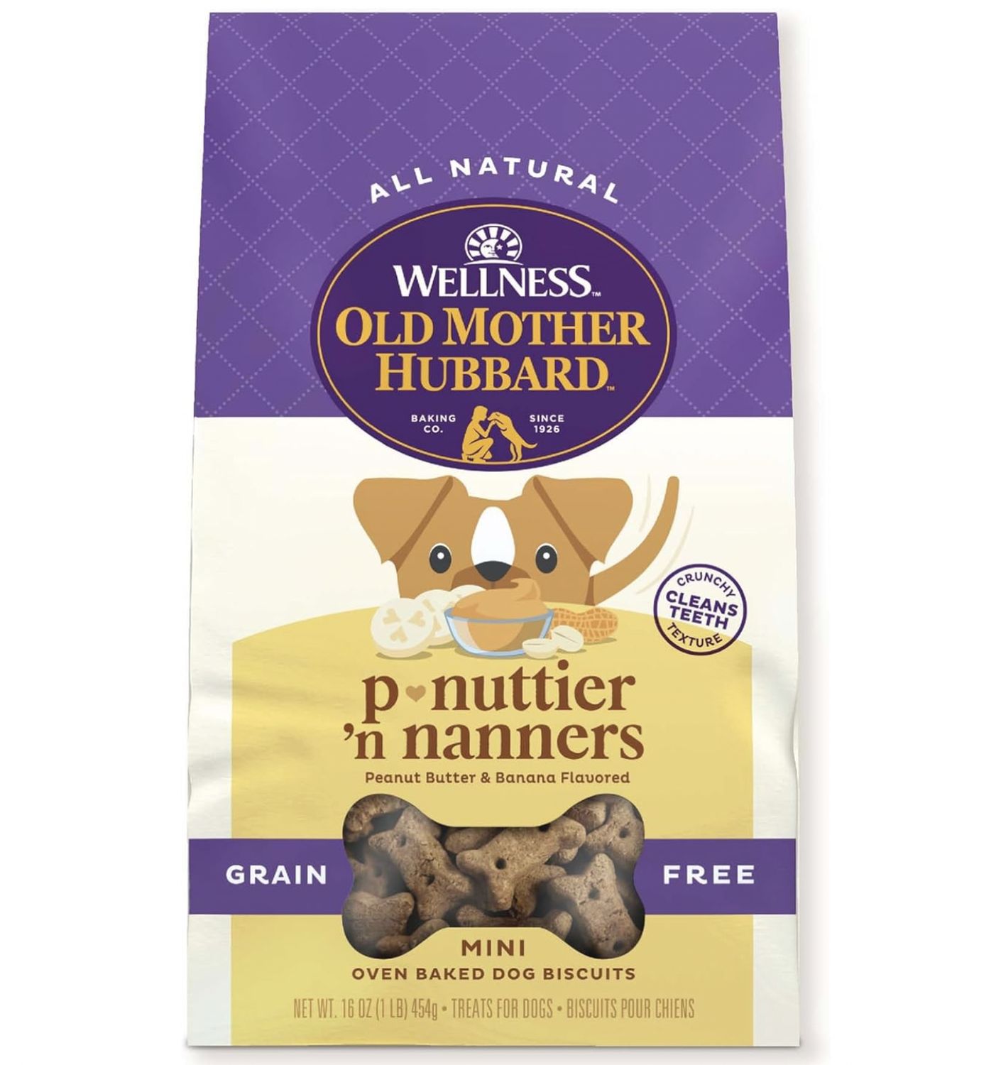 Old Mother Hubbard Dog Biscuits P-Nuttier &#39;N Nanners Mini 16oz