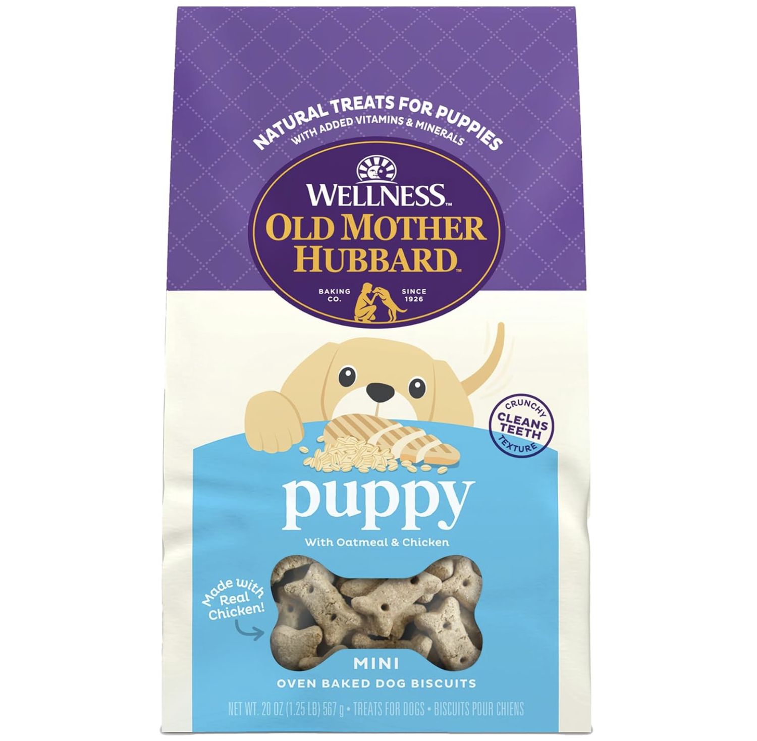 Old Mother Hubbard Dog Biscuits Puppy Oatmeal &amp; Chicken Mini 20oz
