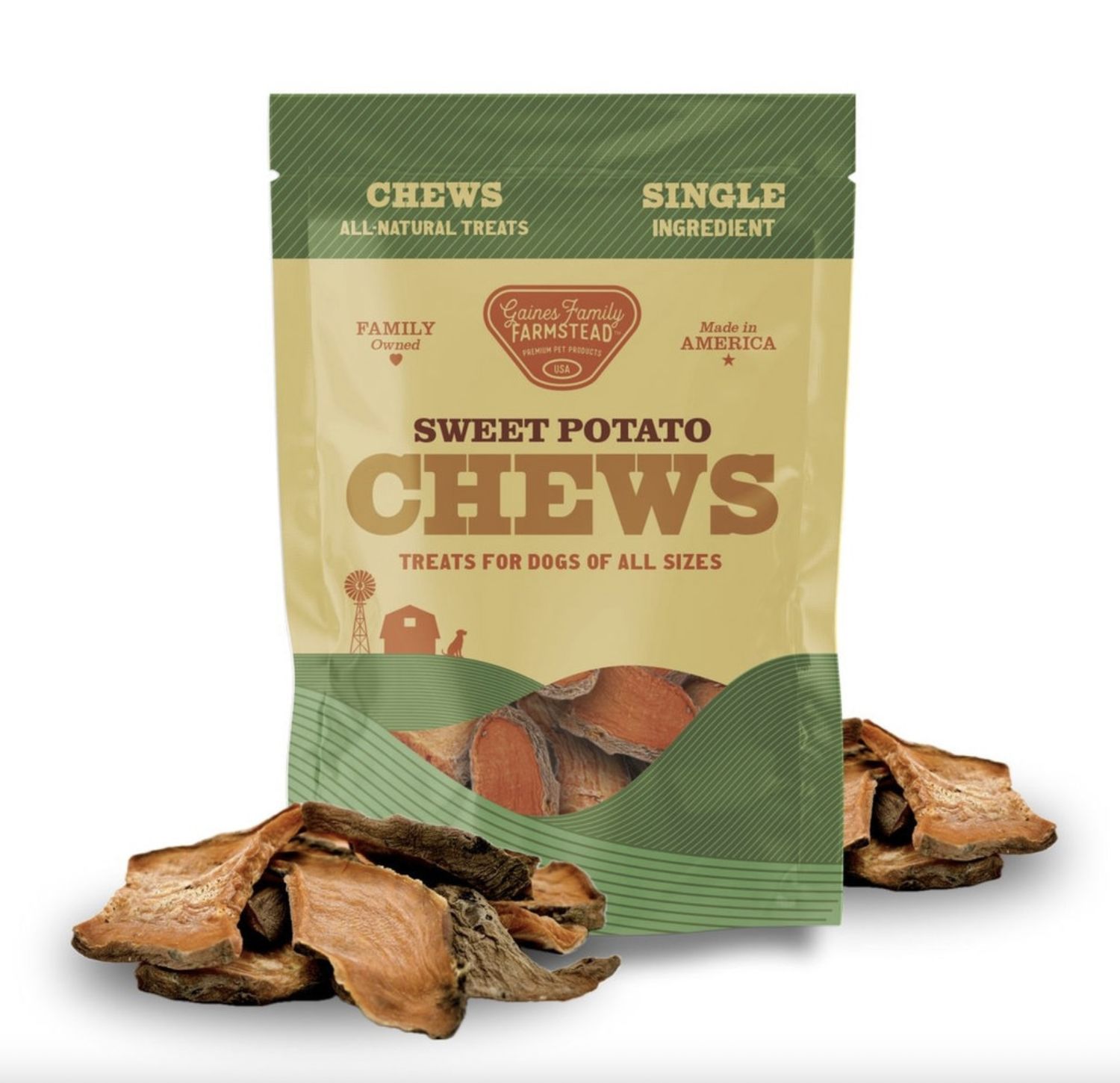 Gaines Family Farmstead Sweet Potato Chews, Size: 14oz