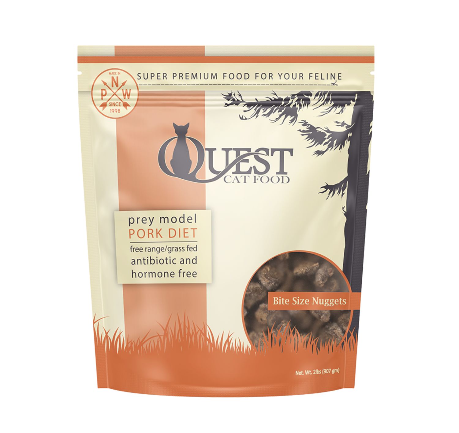 Quest Cat Frozen Raw Pork 2lb