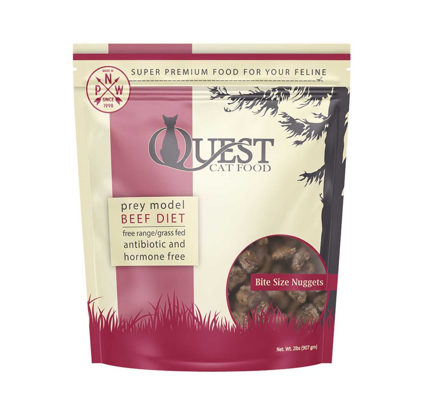 Quest Cat Frozen Raw Beef 2lb