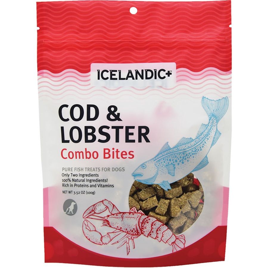 Icelandic Dog Combo Bites Cod &amp; Lobster 3oz