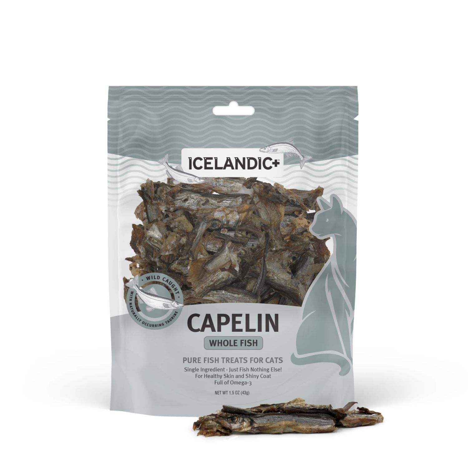 Icelandic Cat Whole Fish Capelin 1.5oz
