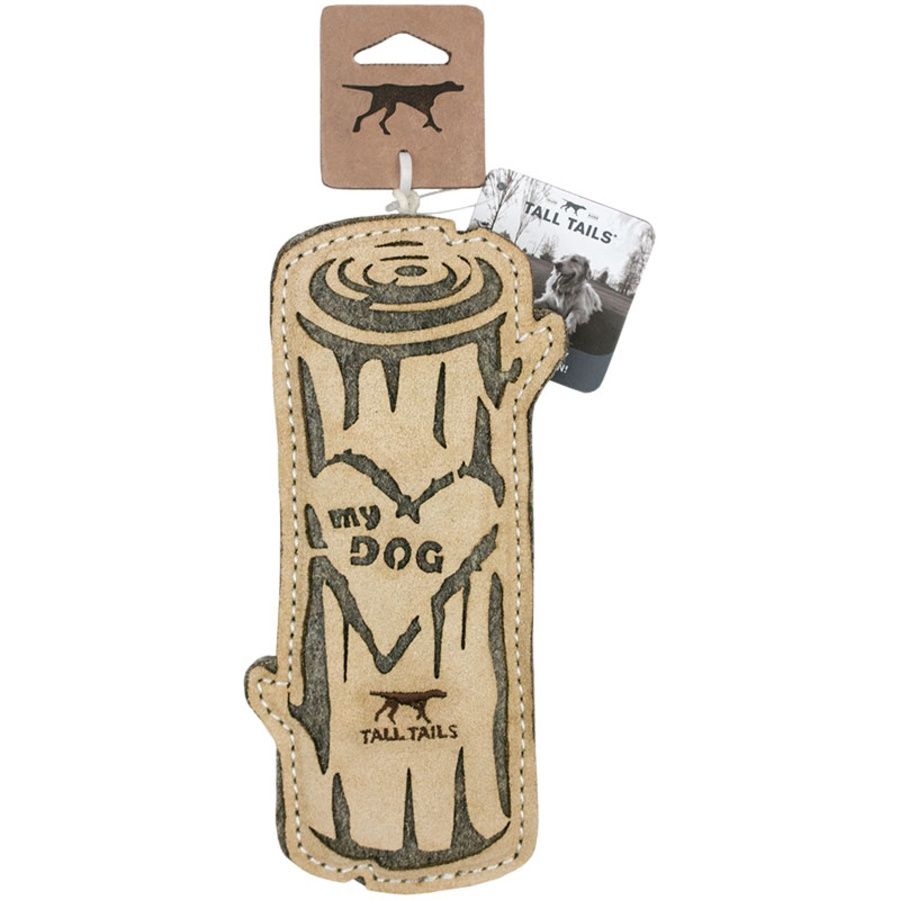 Tall Tails Dog Natural Leather &amp; Wool Love My Dog Log 9''