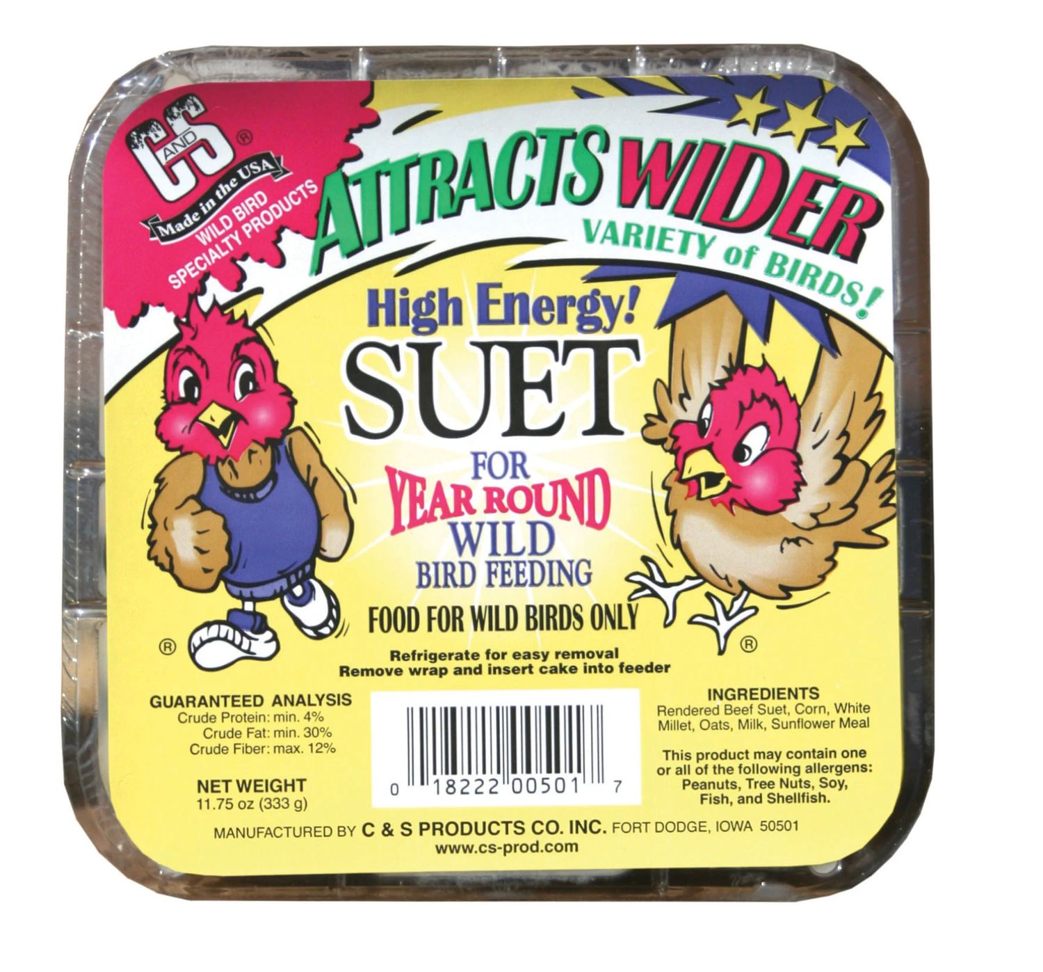 C&amp;S Treat Suet High Energy 11.75oz