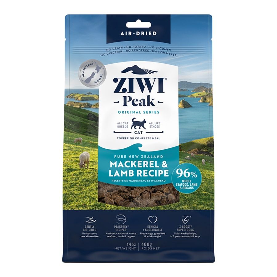 Ziwi Peak Cat Air Dried Mackerel &amp; Lamb 14oz, Size: 14oz