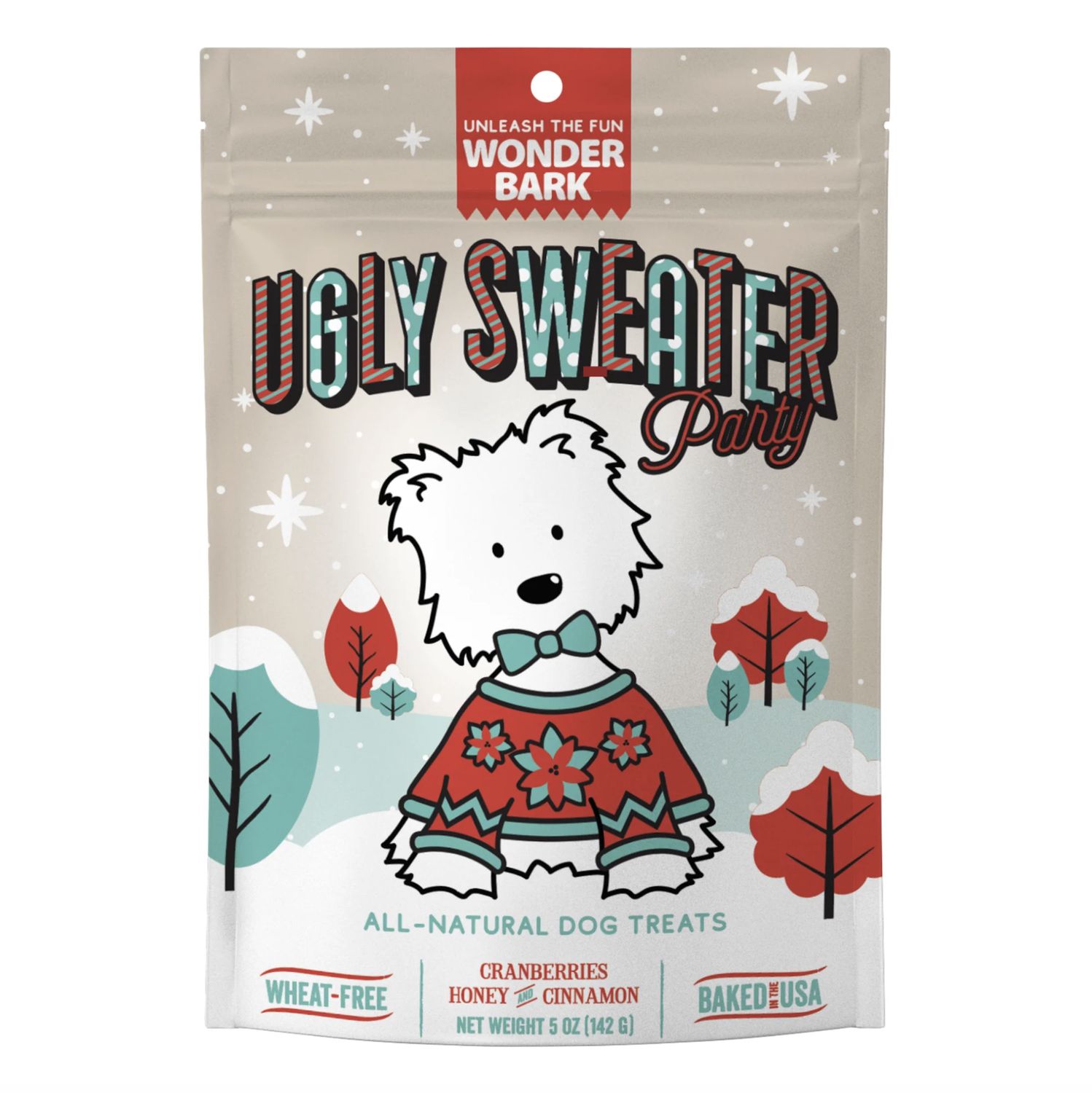 Wonder Bark Dog Holiday Ugly Sweater 5oz