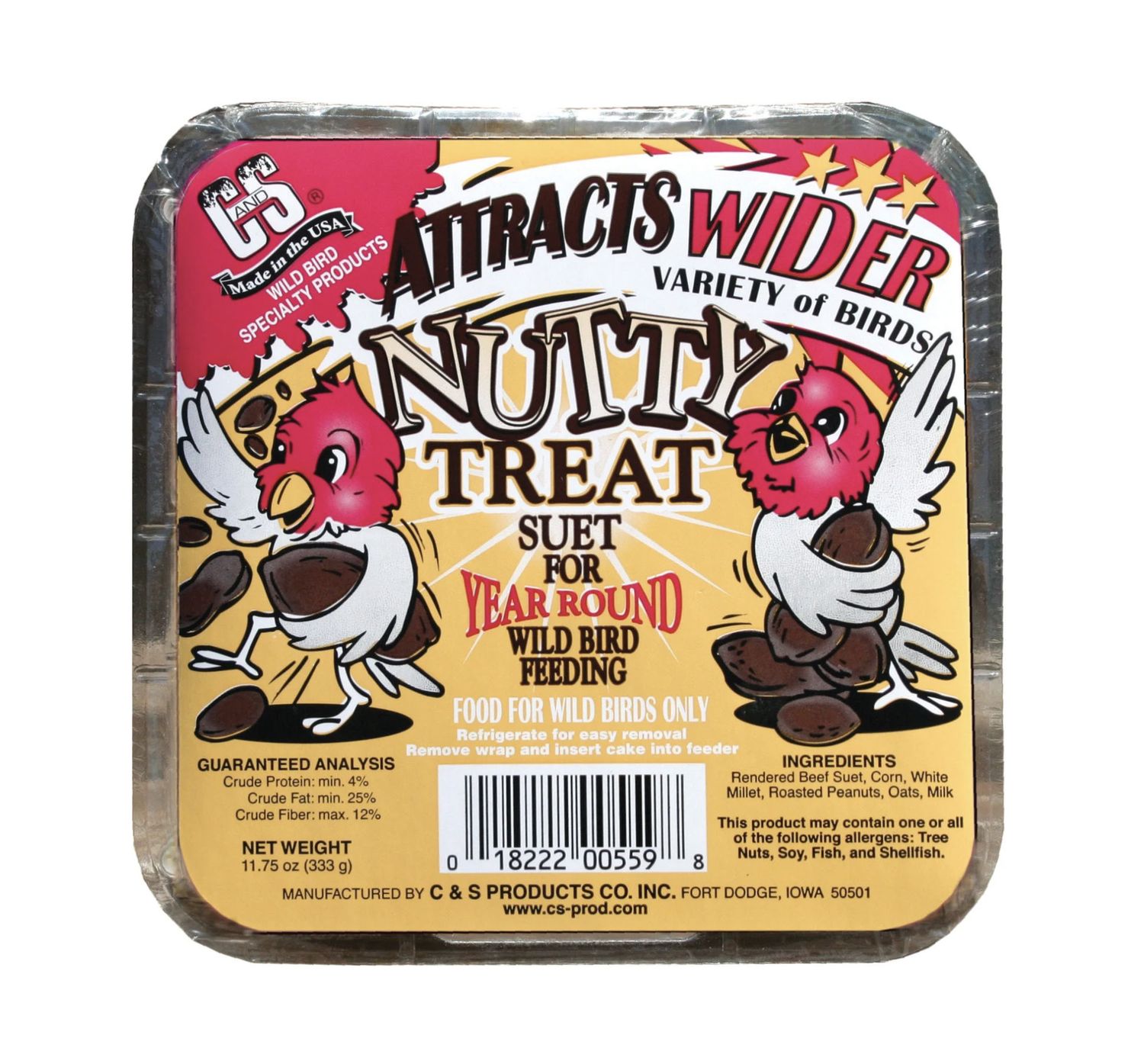C&amp;S Treat Suet Nutty 11.75oz