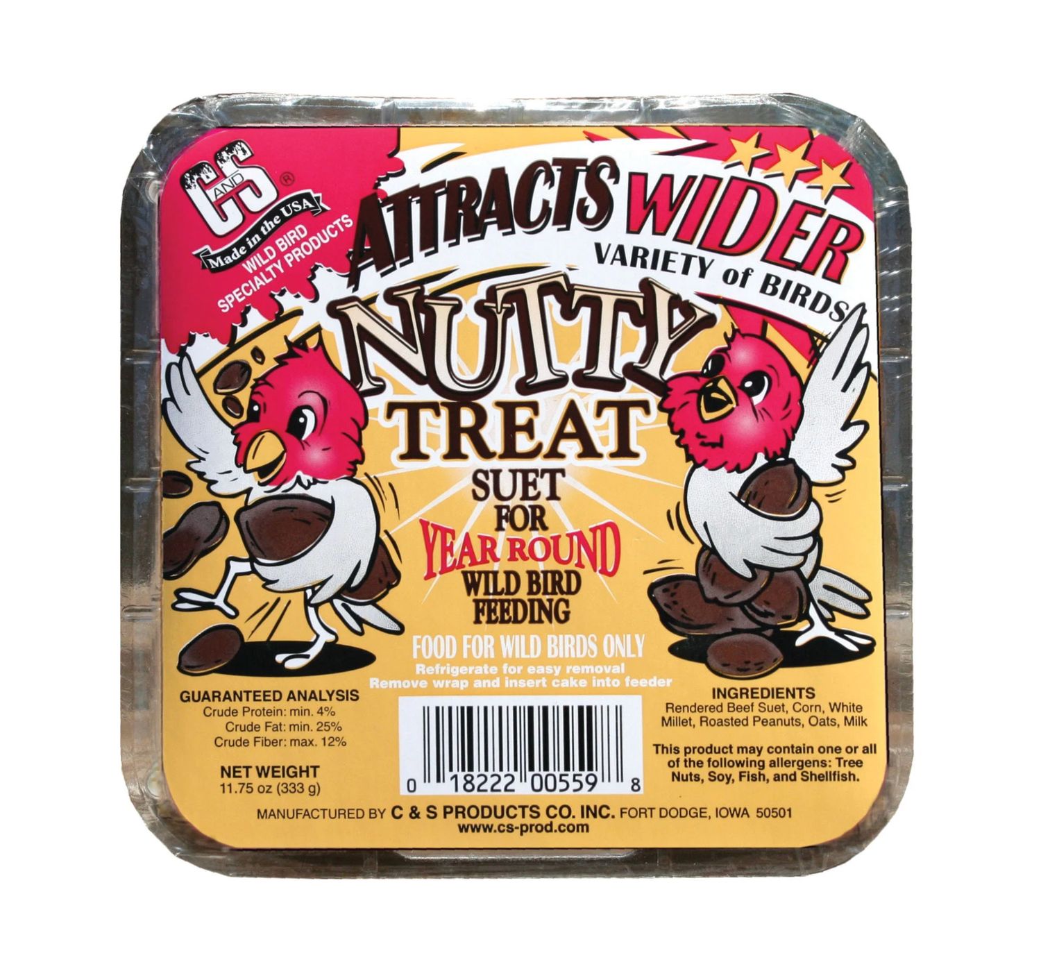 C&amp;S Treat Suet Nutty 11.75oz