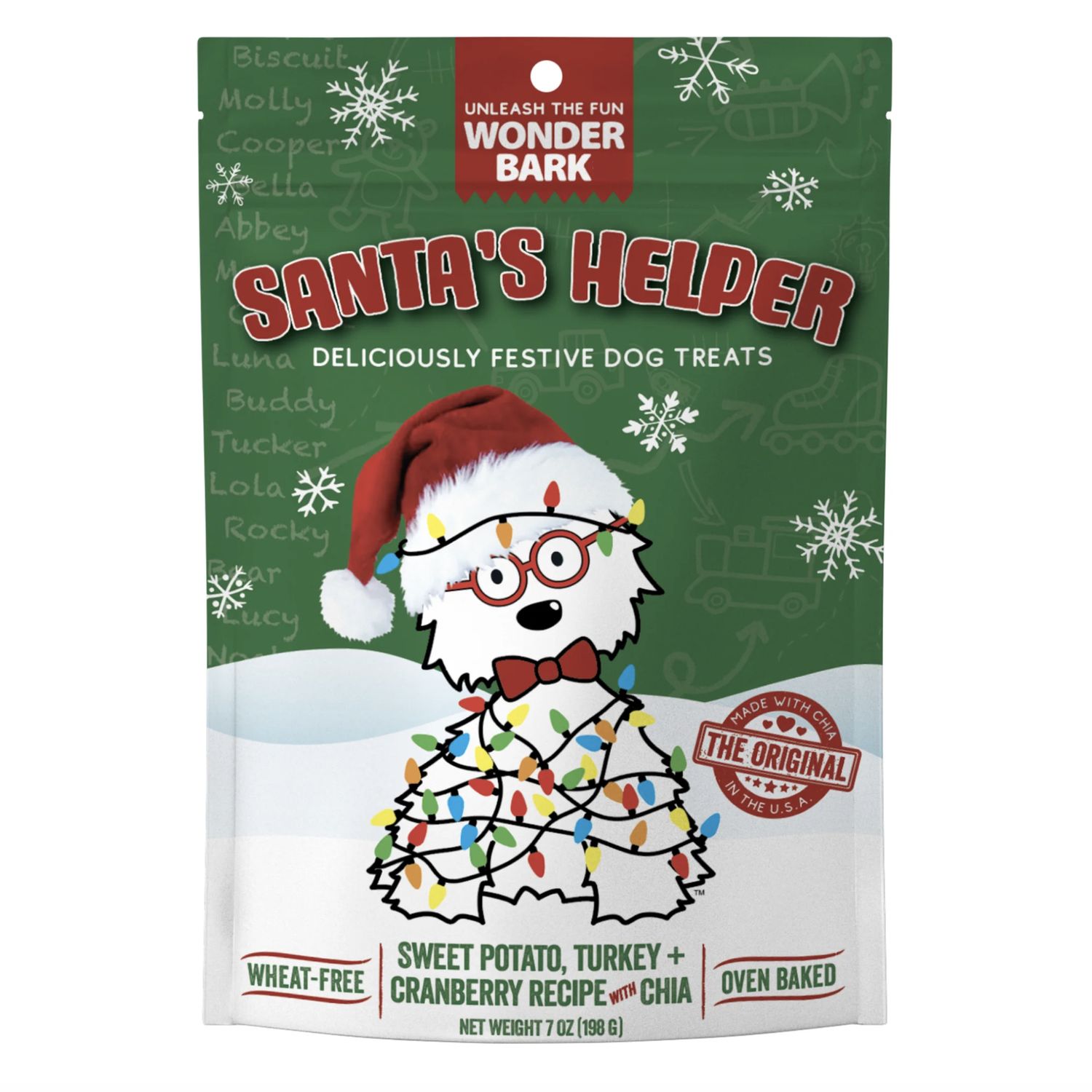 Wonder Bark Dog Holiday Santa's Helper 7oz