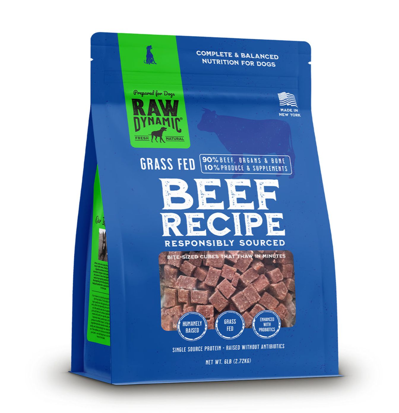 Raw Dynamic Dog Frozen Raw Beef, Size: 3lb