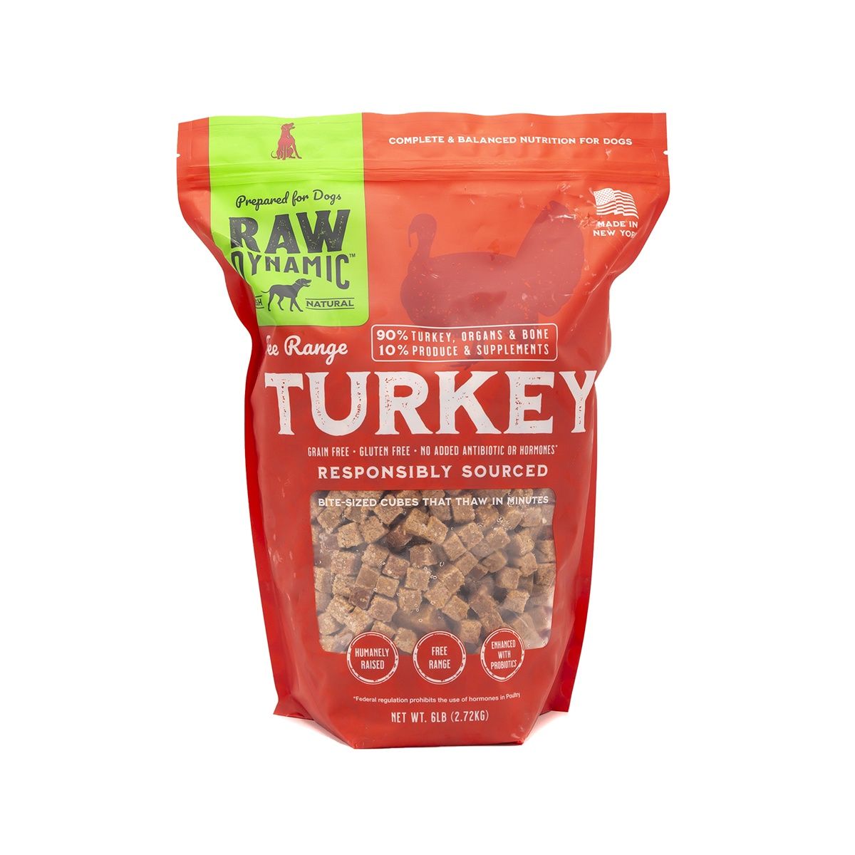 Raw Dynamic Frozen Raw Turkey Cubies, Size: 3lb