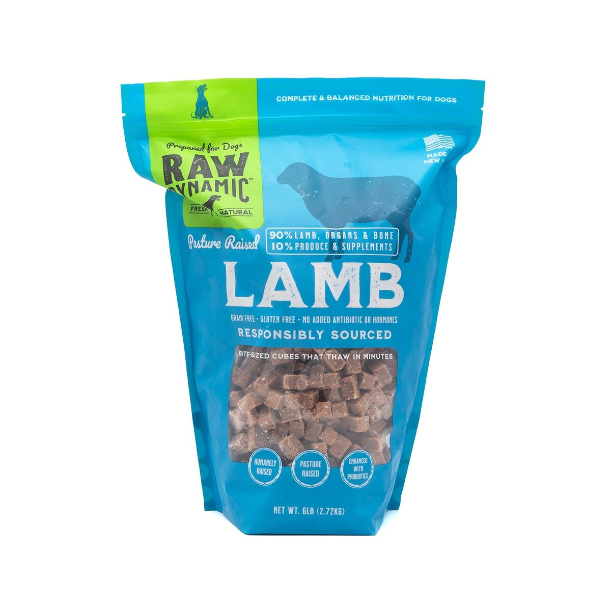 Raw Dynamic Frozen Raw Lamb Cubies, Size: 3lb