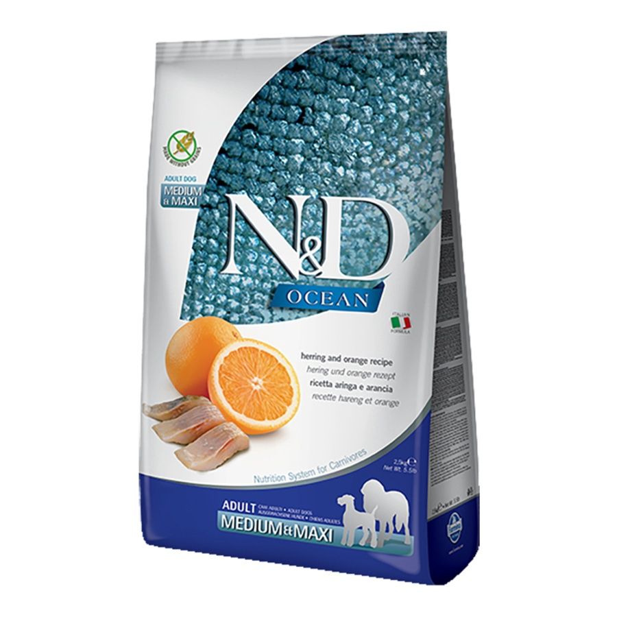 Farmina Dog Ocean Herring &amp; Orange Medium &amp; Maxi, Size: 5.5lb