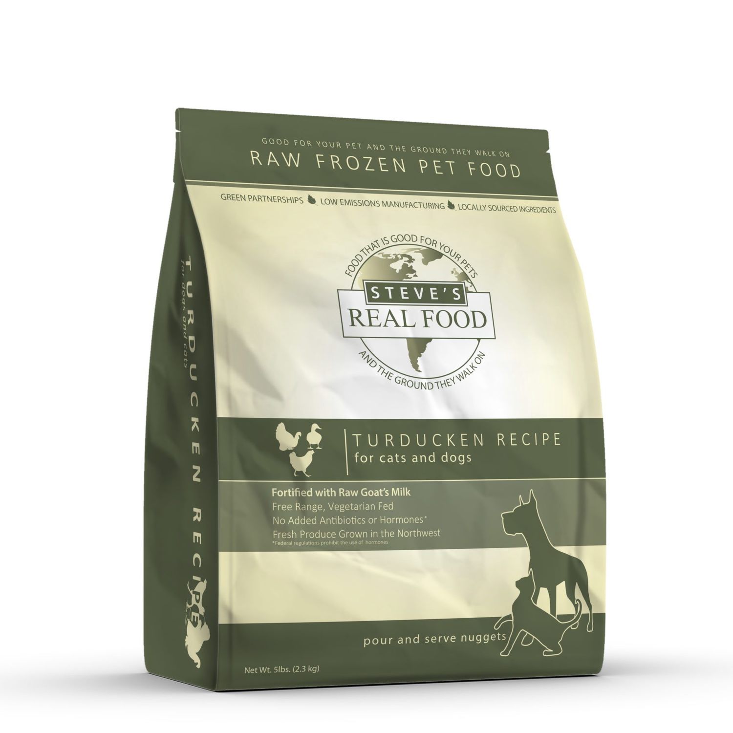 Steve's Real Food Dog &amp; Cat Frozen Raw Turducken, Size: 5lb