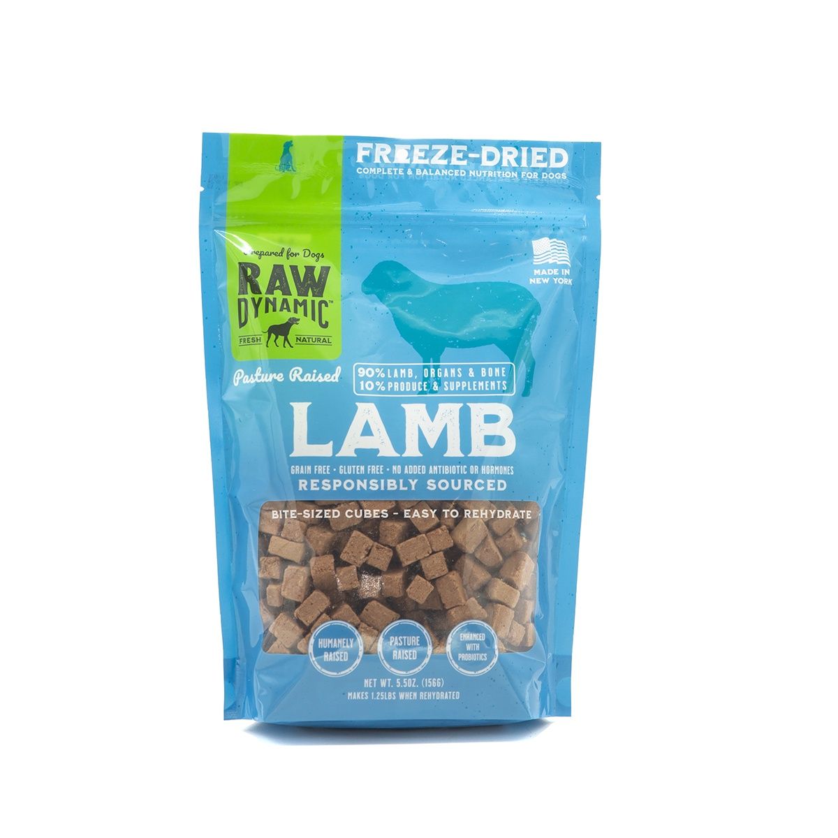 Raw Dynamic Freeze Dried Lamb Cubies, Size: 5.5oz