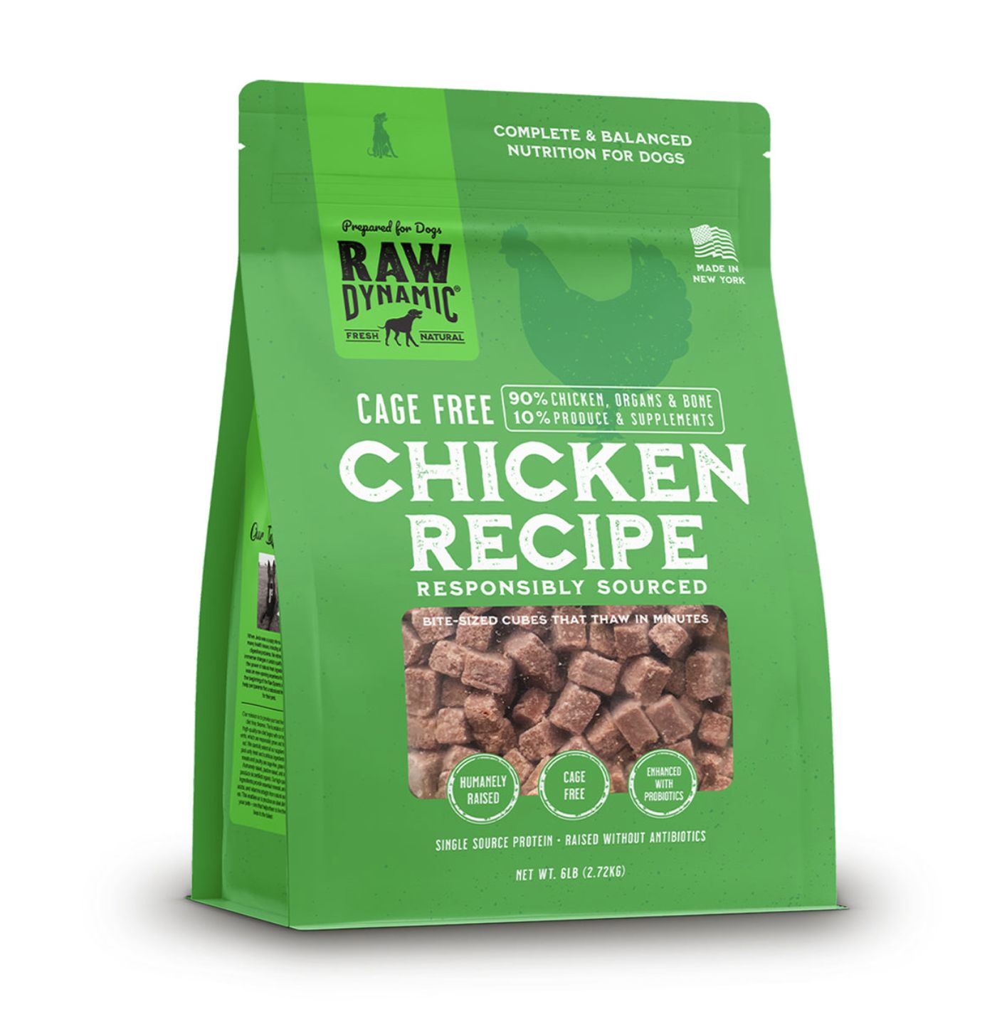 Raw Dynamic Dog Frozen Raw Chicken, Size: 3lb
