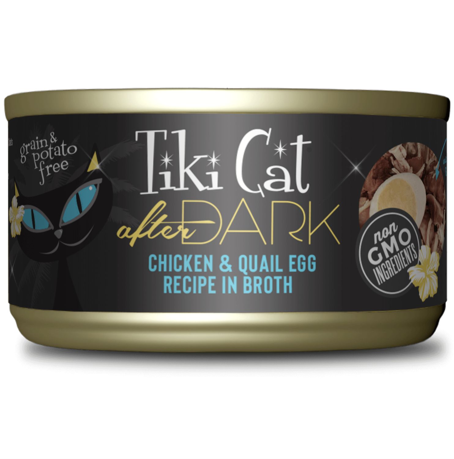 Tiki Cat After Dark Shredded Chicken &amp; Quail Egg in Broth 5.5oz