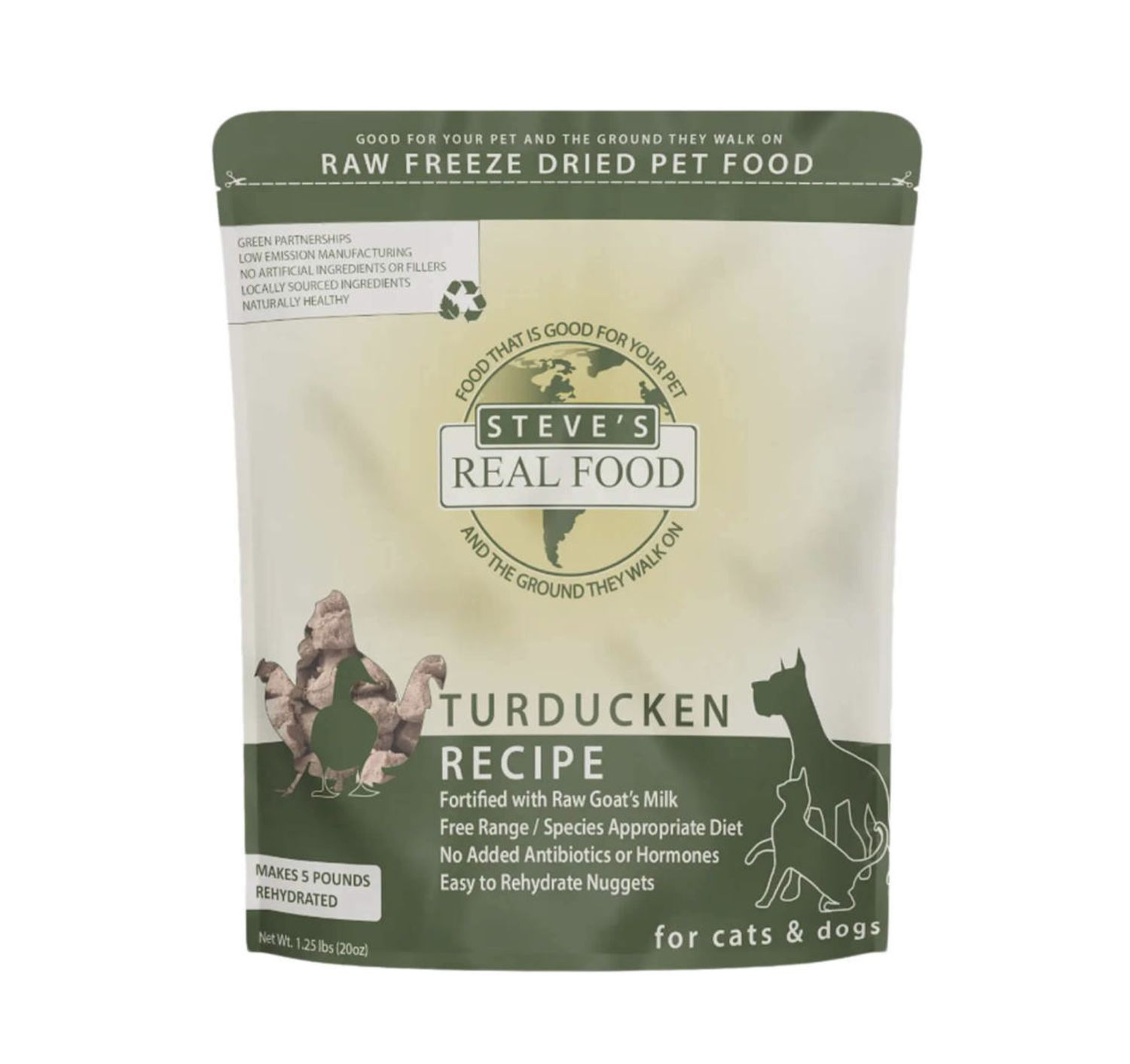 Steve's Real Food Dog Freeze Dried Raw Turducken 20oz