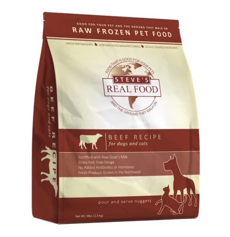 Steve's Real Food Dog &amp; Cat Frozen Raw Beef, Size: 5lb