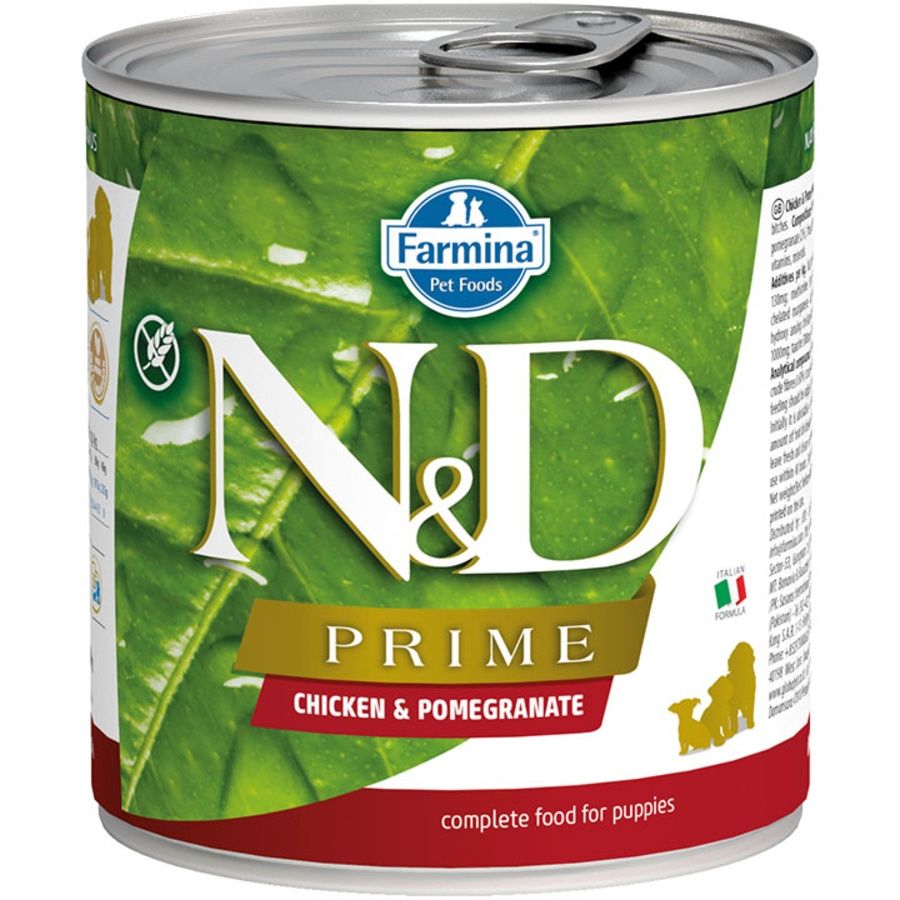 Farmina Dog Can Prime Puppy Chicken Pomegranate, Size: Single 10oz