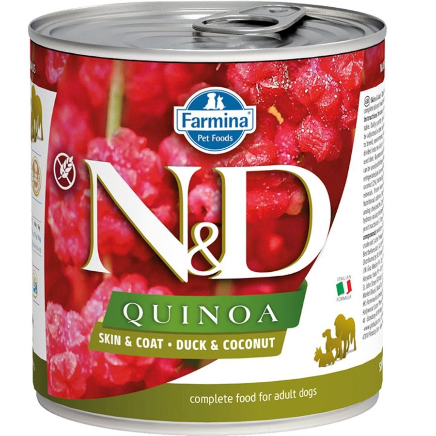 Farmina Dog Can Quinoa Skin &amp; Coat Duck &amp; Coconut, Size: Single 10oz