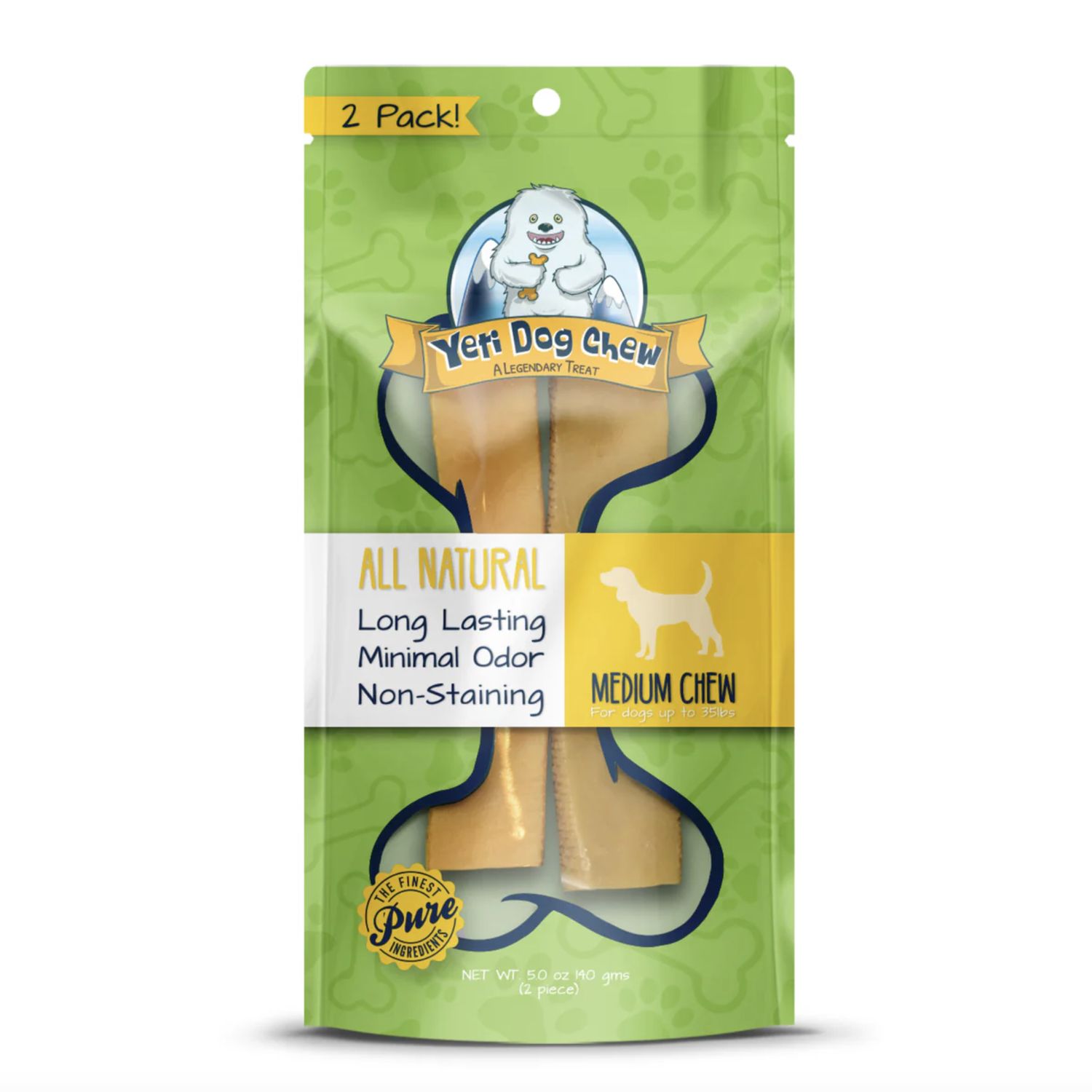 Yeti Dog Chew Yak Cheese 2 Pack, Size: Medium