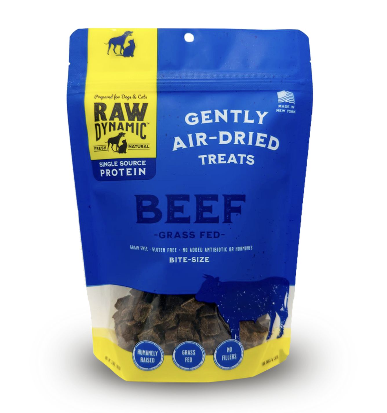 Raw Dynamic Dog &amp; Cat Air-Dried Treat Beef 3.6oz