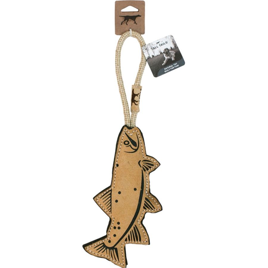 Tall Tails Dog Natural Leather &amp; Wool Trout 16''