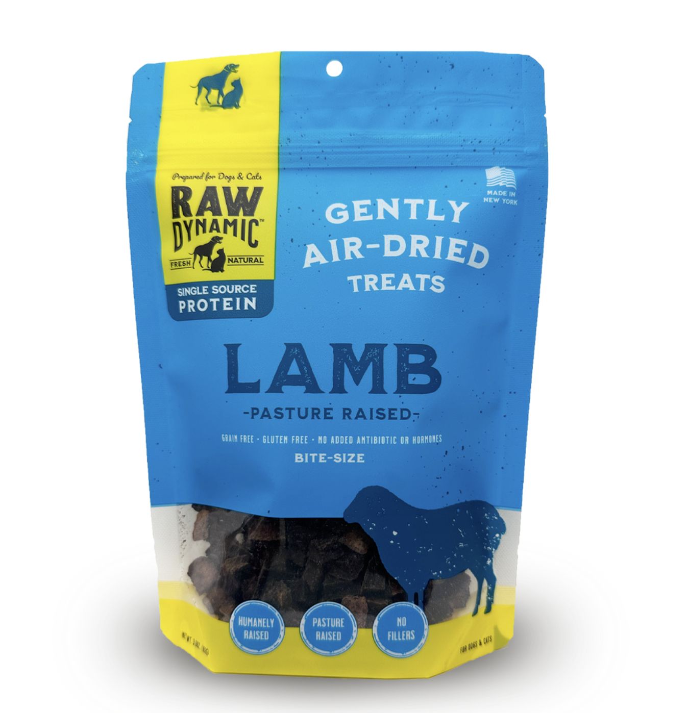 Raw Dynamic Dog &amp; Cat Air-Dried Treat Lamb 3.6oz