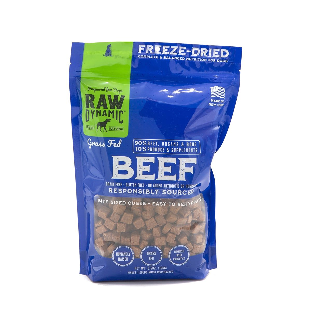 Raw Dynamic Freeze Dried Beef Cubies, Size: 5.5oz