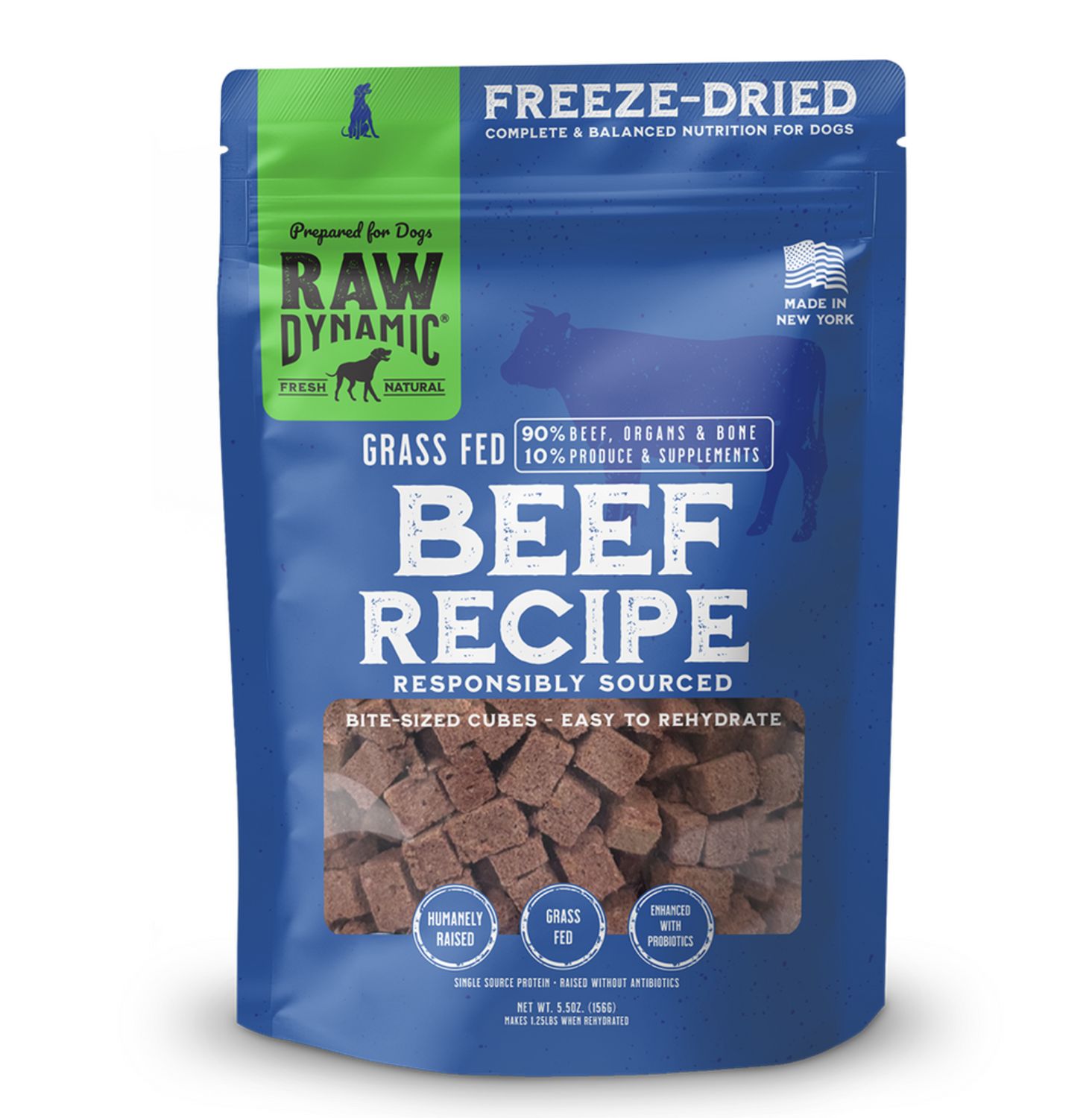 Raw Dynamic Dog Freeze-Dried Beef, Size: 5.5oz