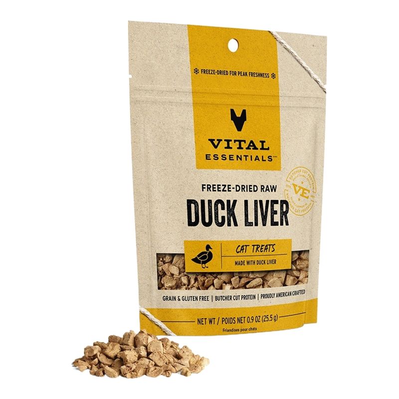 Vital Essentials Cat Freeze Dried Duck Liver 0.9oz
